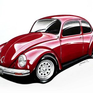 VW Beetle Crimson